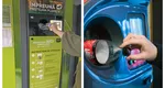 Cozi uriașe la aparatele de reciclat din Auchan. Câți bani primesc românii pe sticlele goale