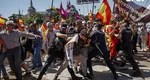 Miting masiv la Madrid împotriva Guvernului. Coliziune între poliţie şi protestatari VIDEO