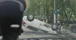 Accident grav lângă Palatul Cotroceni! O mașină s-a răsturnat, iar o șoferiță a ajuns la spital