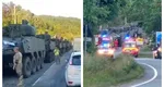 Accident cu trei TAB-uri blindate Piranha 5 la Sălaj. 11 militari au fost răniți
