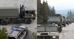 De ce sunt coloane militare pe drumurile din Cluj și Bistrița-Năsăud. MApN face apel la populație: „Vă rugăm să circulați cu atenție sporită și să respectați indicațiile polițiștilor militari”