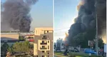 Incendiu în Bragadiru. Un depozit de anvelope a fost mistuit de flăcări