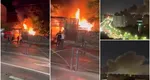 VIDEO Incendiu puternic la un restaurant din Capitală! Pompierii au intervenit cu nu mai puțin de 11 mașini de stingere
