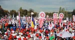 Sindicaliști din Sănătate protestează în fața Ministerului Muncii. Sunt nemulțumiți de proiectul noii legi a salarizării