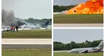 Imagini şocante, avion prăbuşit pe pistă. la bord trebuia să se afle şi un mare sportiv VIDEO