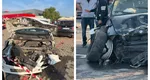 Dezastru în parcarea de la Dragonul Roșu. O șoferiță a făcut praf 11 mașini parcate, doi oameni au fost răniți