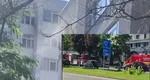 Incendiu la un bloc din Slatina, focul a pornit de la o hotă