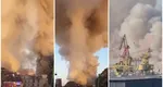 VIDEO Incendiu puternic în Portul Agigea! A fost emis mesaj RO-Alert