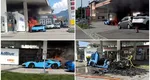 Un Lamborghini Aventador SVJ ediție limitată, în valoare de peste 500.000 de euro, a fost cuprins de flăcări într-o benzinărie din Elveția: „A fost distrus complet”