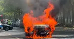 Un autoturism Dacia Logan a luat foc în urma unui accident în Sectorul 3 al Capitalei. O mamă împreună cu cele două fetițe ale sale erau în mașină