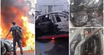 Un Mercedes a luat foc pe Bulevardul Ion Mihalache din Capitală. Autoturismul aparține unui tiktoker celebru
