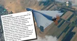 Nou mesaj Ro-Alert în Tulcea! Locuitorii au fost avertizați cu privire la posibilitatea căderii de obiecte din spaţiul aerian. Două aeronave de luptă și un elicopter, ridicate de la sol pentru monitorizarea situației