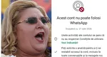 Șoșoacă tună și fulgeră după ce a primit interzis pe WhatsApp. ”Toate conturile oficiale ale S.O.S. România au fost închise! Este acțiune de servicii secrete!”