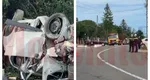 Accident cumplit în județul Suceava. Un șofer a murit pe loc după ce a intrat cu mașina într-un cap de pod, imagini șocante de la fața locului