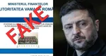 Autoritatea Vamală Română dezminte zvonurile potrivit cărora ar fi confiscat cocaină cu chipul lui Volodimir Zelenski: „Dezinformarea nu ocoleşte pe nimeni, nici măcar instituţiile statului”