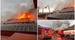 Incendiu puternic la o fabrică de prelucrare a lemnului din județul Bistrița-Năsăud
