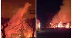 Incendiu puternic în Mamaia. Două beach baruri au fost făcute scrum