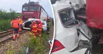 Accident feroviar grav în Iași. Doi oameni au murit după ce mașina în care se aflau a fost lovită de tren și târâtă 150 de metri