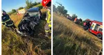 Mașină lovită de tren în Suceava. Șoferul a murit pe loc, IMAGINI ȘOCANTE  de la fața locului