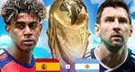 Antena 1 live Spania-Argentina online streaming: Cupa Mondială FIFA 2026 îşi joacă ultimul act