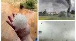 Tornadă devastatoare. Vijelia a doborât camioane pe autostradă VIDEO