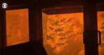 Tren cuprins de flăcări după un incendiu de vegetaţie, imagini de groază VIDEO