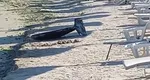 O nouă alertă la malul Mării Negre. Un fragment de dronă a fost adus de valuri la ţărm în Olimp