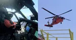 Un elicopter Black Hawk al MAI a evacuat un rănit de pe o macara care se îndrepta spre Neptun Deep VIDEO