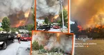 Turiști români, prinși în incendiile din Halkidiki, Grecia. Evacuările s-au făcut cu bărci, pe mare