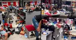 Imagini incredibile dintr-un magazin Hervis din Oradea! Clienții au luat-o razna la vederea reducerilor și au lăsat dezastru în urma lor
