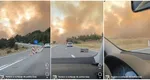 Incendiu puternic în Gorj, fumul dens se vede de la mare distanță. Traficul e blocat