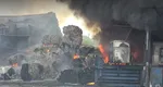 Incendiu puternic în Dâmbovița. Fumul gros se vede din tot orașul Găești, s-a emis mesaj RO-Alert