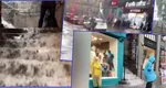 Potop pe străzile capitalei, s-au transformat în râuri! A plouat în 36 de ore cât pentru o lună, turiștii au fugit disperați să se adăpostească VIDEO