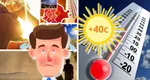 Furtuni după caniculă în România. Unde se mențin temperaturi de 40 de grade