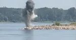 Militarii intervin pe Brațul Bala pentru asigurarea alimentării cu apă a Reactorului 2 de la Cernavodă. MApN a început detonările controlate VIDEO