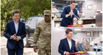 Nicușor Dan, întâlnire cu o delegație a Congresului SUA la Baza Mihail Kogălniceanu. Președintele a mâncat porumb fiert și friptură la popotă
