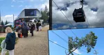 Avarie la Sinaia! Turiștii din telegondole, evacuați după ce un copac a căzut peste cablurile de tensiune