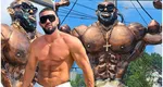 Statuia controversată din Bușteni care i-a împărțit pe turiști: unii îl văd pe Dorian Popa, alții pe „Satana”. Culturistul de 5.000 de euro va fi mutat