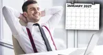 Zile libere legale pentru angajați în 2027. Cum pică Anul Nou, Boboteaza și Sfântul Ioan