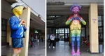 Scandal uriaș după ce statuia Domnul Goe din Ploiești a fost vopsită în culorile curcubeului. PSD: ”Mutilare ideologică” / Reacții dure contra politicienilor: ”Cand apare, dupa ploaie, tot la fel ziceți?”