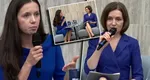Mirabela Grădinaru și Maia Sandu, apariții remarcabile la conferința pe tema siguranței copiilor în mediul online. Ambele au ales ținute de culoare bleumarin