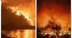 Incendiu puternic pe o insulă, în Croația. Pompierii se luptă de zile întregi cu flăcările, sute de persoane au fost evacuate