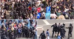 VIDEO – Violențe la protestul fermierilor din Piața Victoriei. Jandarmii au folosit gaze lacrimogene. Patru protestatari au fost săltați și duși la audieri