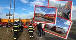 Accident grav lângă București. Două persoane au murit în urma impactului dintre un microbuz și o autobasculantă