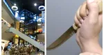 Atac cu cuțitul într-un mall din Cluj. Un copil de10 ani a amenințat trei tineri și l-a rănit pe unul dintre ei, pentru 5 lei.