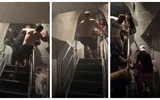 VIDEO! Un bărbat l-a bătut cu pumnii și picioarele pe controlorul CFR care l-a prins fără bilet! Apoi, bărbatul agresiv a fost snopit în bătaie de alţi călători și dat jos din tren