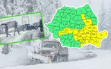 Alertă meteo COD GALBEN. Urmează trei zile de ploaie și ninsoare, viscol în jumătate de țară începând de joi seara. Va ninge și la București