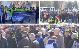 Polițiștii au ieșit în stradă. Sute de sindicalişti din Poliţie, rezervişti militari şi personal contractual au plecat în marş pe străzile Capitalei