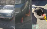 VIDEO: Șoferul din București care a uimit Poliția și primarul. Ce a făcut când și-a găsit mașina cu roata blocată