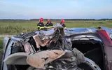 Accident cumplit în Giurgiu. O femeie şi un bărbat au murit pe loc, după ce autoturismul în care se aflau s-a răsturnat